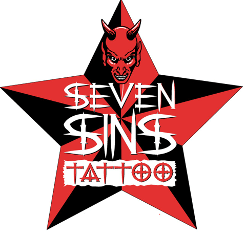 The Seven Sins Tattoo Studio web-site is best viewed at 1024x768, 